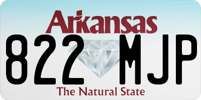 AR license plate 822MJP