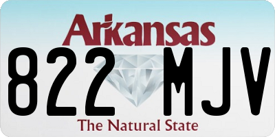 AR license plate 822MJV