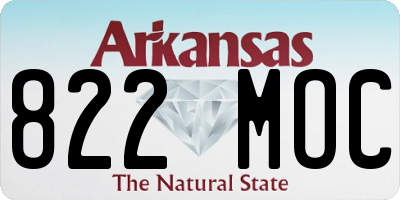 AR license plate 822MOC