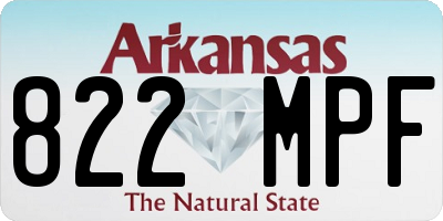 AR license plate 822MPF