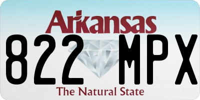 AR license plate 822MPX
