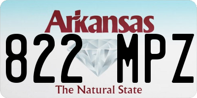 AR license plate 822MPZ