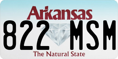 AR license plate 822MSM