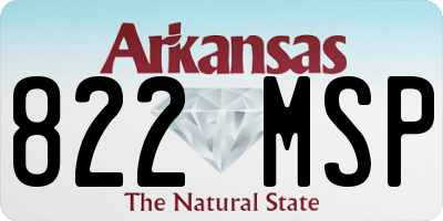 AR license plate 822MSP