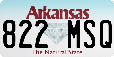 AR license plate 822MSQ