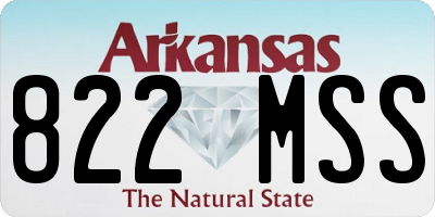 AR license plate 822MSS