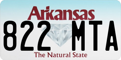 AR license plate 822MTA