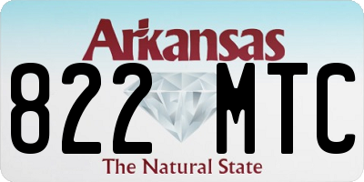 AR license plate 822MTC