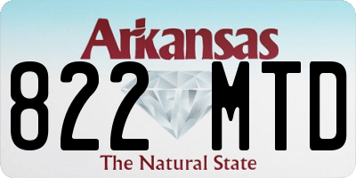 AR license plate 822MTD