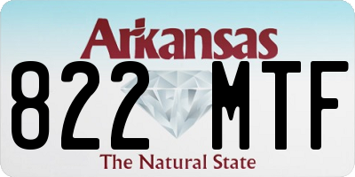 AR license plate 822MTF