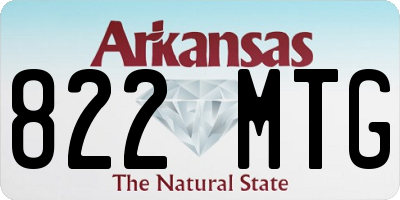 AR license plate 822MTG