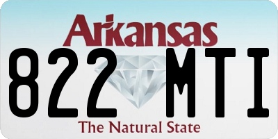 AR license plate 822MTI