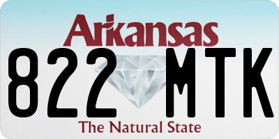 AR license plate 822MTK