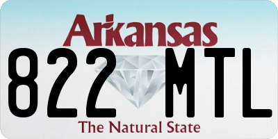 AR license plate 822MTL