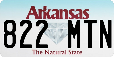 AR license plate 822MTN