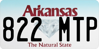 AR license plate 822MTP
