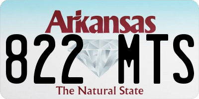 AR license plate 822MTS