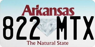 AR license plate 822MTX