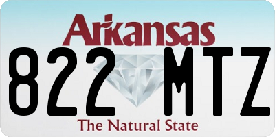 AR license plate 822MTZ