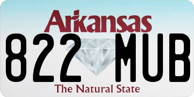 AR license plate 822MUB