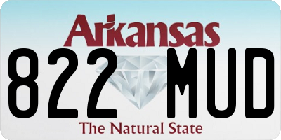 AR license plate 822MUD