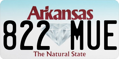 AR license plate 822MUE