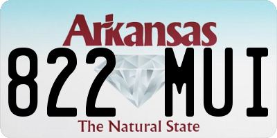 AR license plate 822MUI