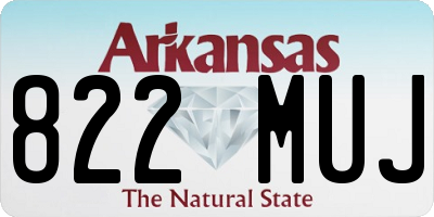 AR license plate 822MUJ
