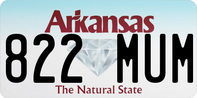 AR license plate 822MUM
