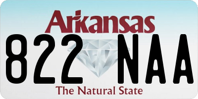 AR license plate 822NAA