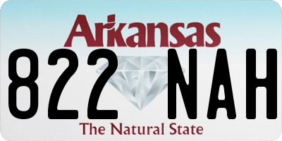 AR license plate 822NAH