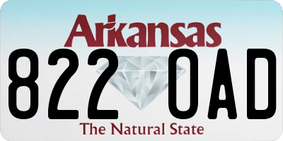 AR license plate 822OAD