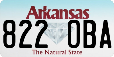 AR license plate 822OBA