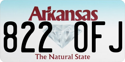 AR license plate 822OFJ
