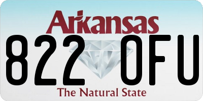 AR license plate 822OFU