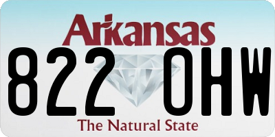 AR license plate 822OHW