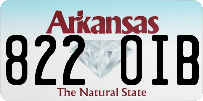 AR license plate 822OIB
