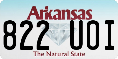 AR license plate 822UOI