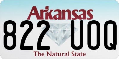 AR license plate 822UOQ