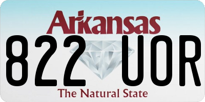 AR license plate 822UOR
