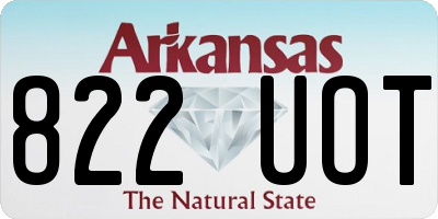AR license plate 822UOT