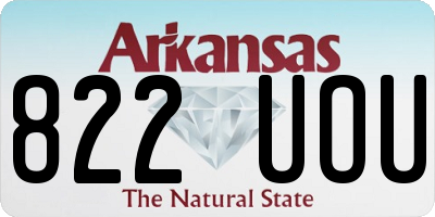 AR license plate 822UOU