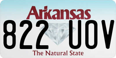 AR license plate 822UOV