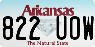 AR license plate 822UOW