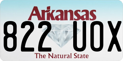 AR license plate 822UOX