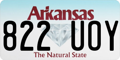 AR license plate 822UOY