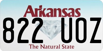 AR license plate 822UOZ