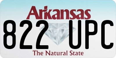 AR license plate 822UPC