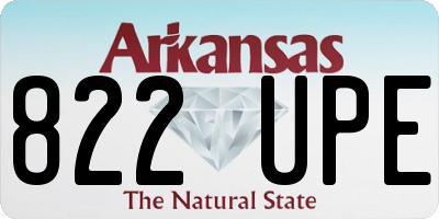 AR license plate 822UPE