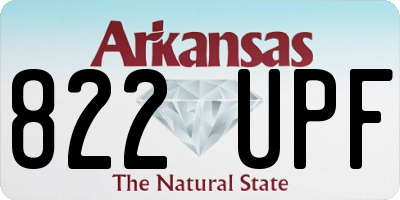 AR license plate 822UPF